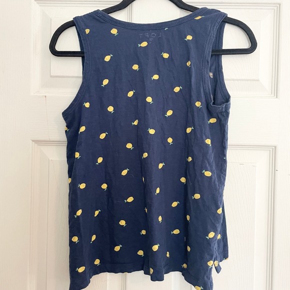 LOFT Lemon Everyday Tank Top Sleeveless Casual Summer Blue S Preppy Vacation - Picture 4 of 9